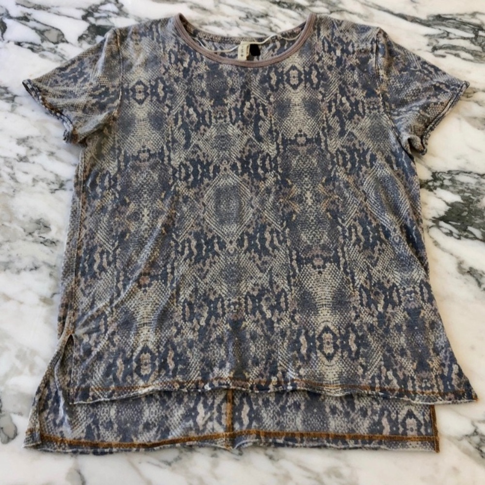 We The Free Snake Print Me Perfect Tee Shirt